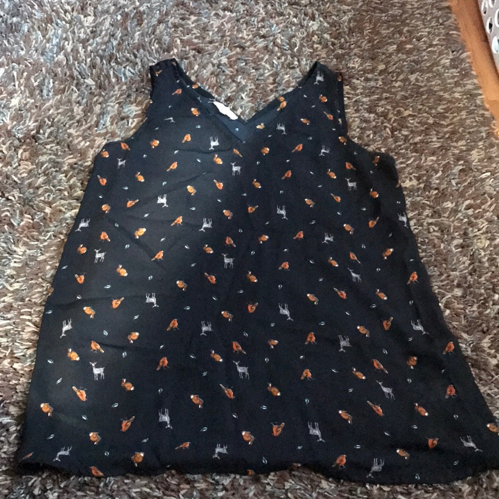 Dressy Tank with woodland animals